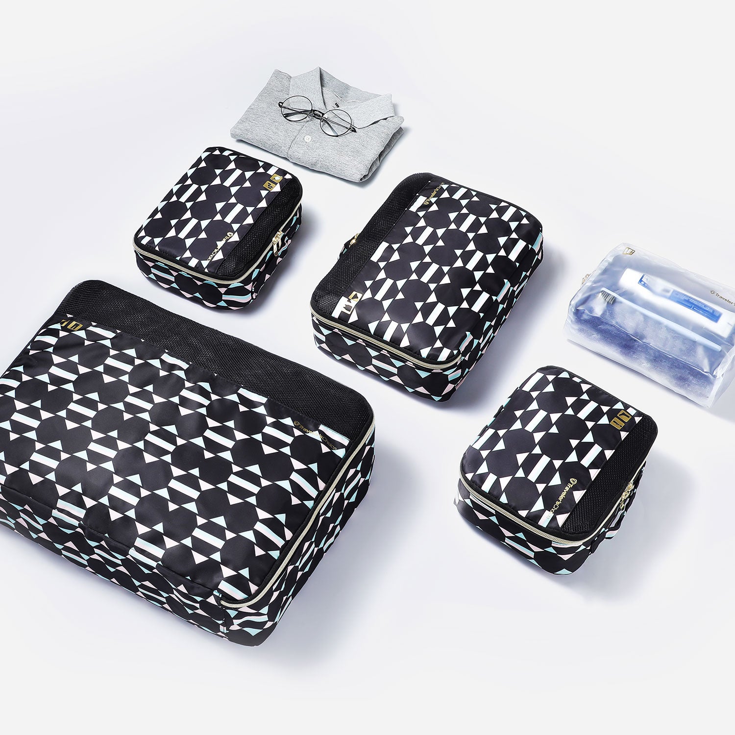 Cloverland Packing Cubes 5 Piece Set – Traveler's Choice