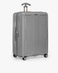 Gray Ultimax II 30-inch large checked suitcase at a three-quarter angle.
