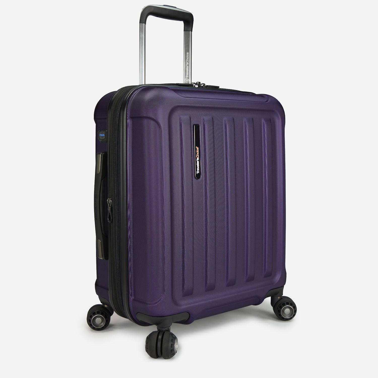 Traveler's Choice The Art of Travel Carry-On Spinner Luggage, Purple