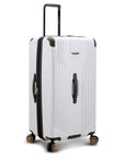 An image of a white trunk luggage.