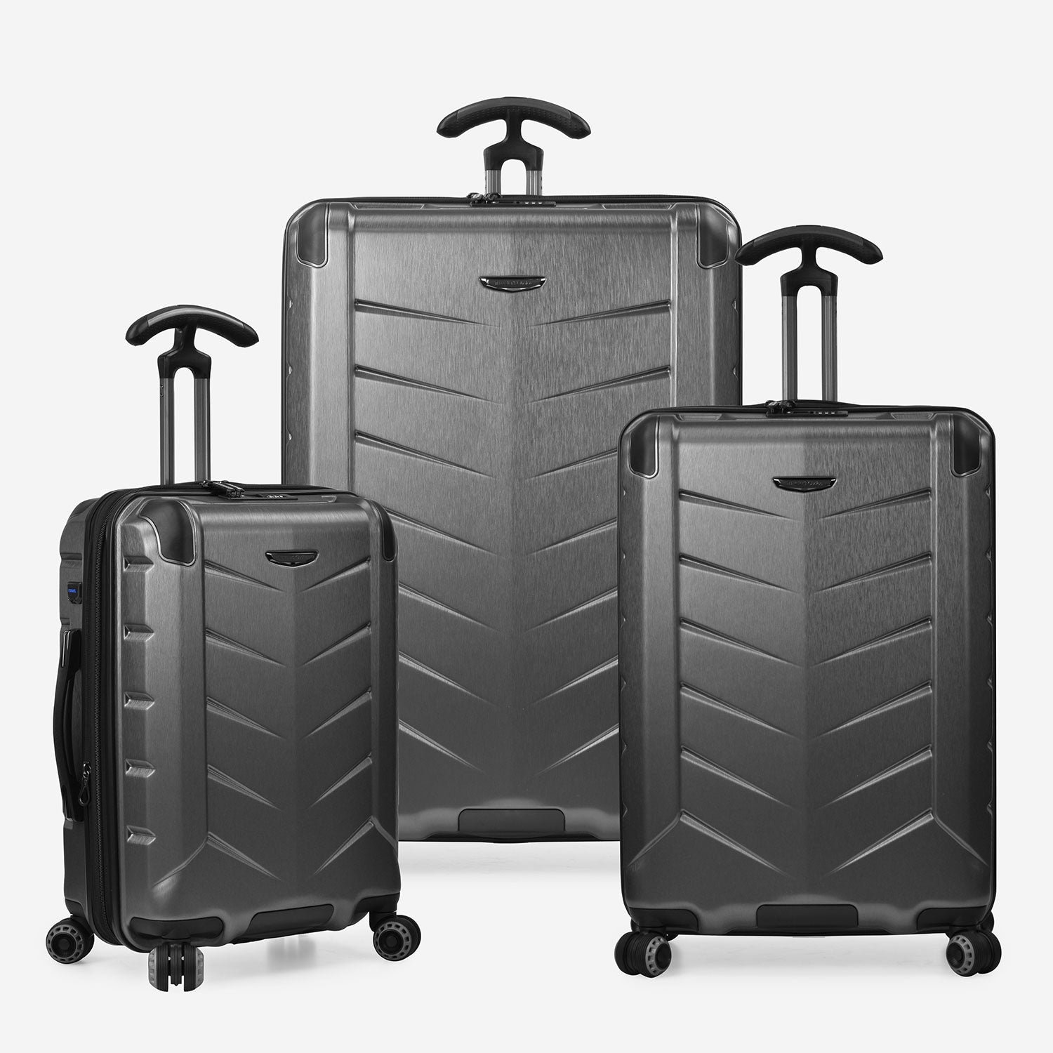 Traveler's Choice Silverwood II Expandable 3-Piece Luggage Set, Grey