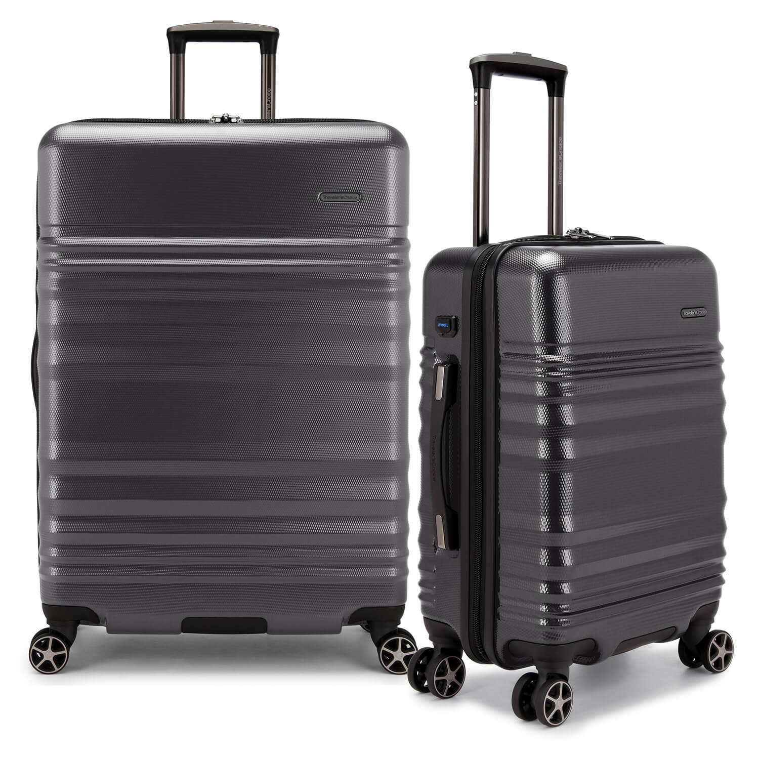 An image of a gray luggage.