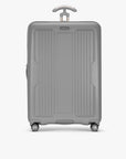 Front view of the Gray Ultimax II 30-inch large checked suitcase.