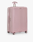 Blush Ultimax II 30-inch large checked suitcase at a three-quarter angle.