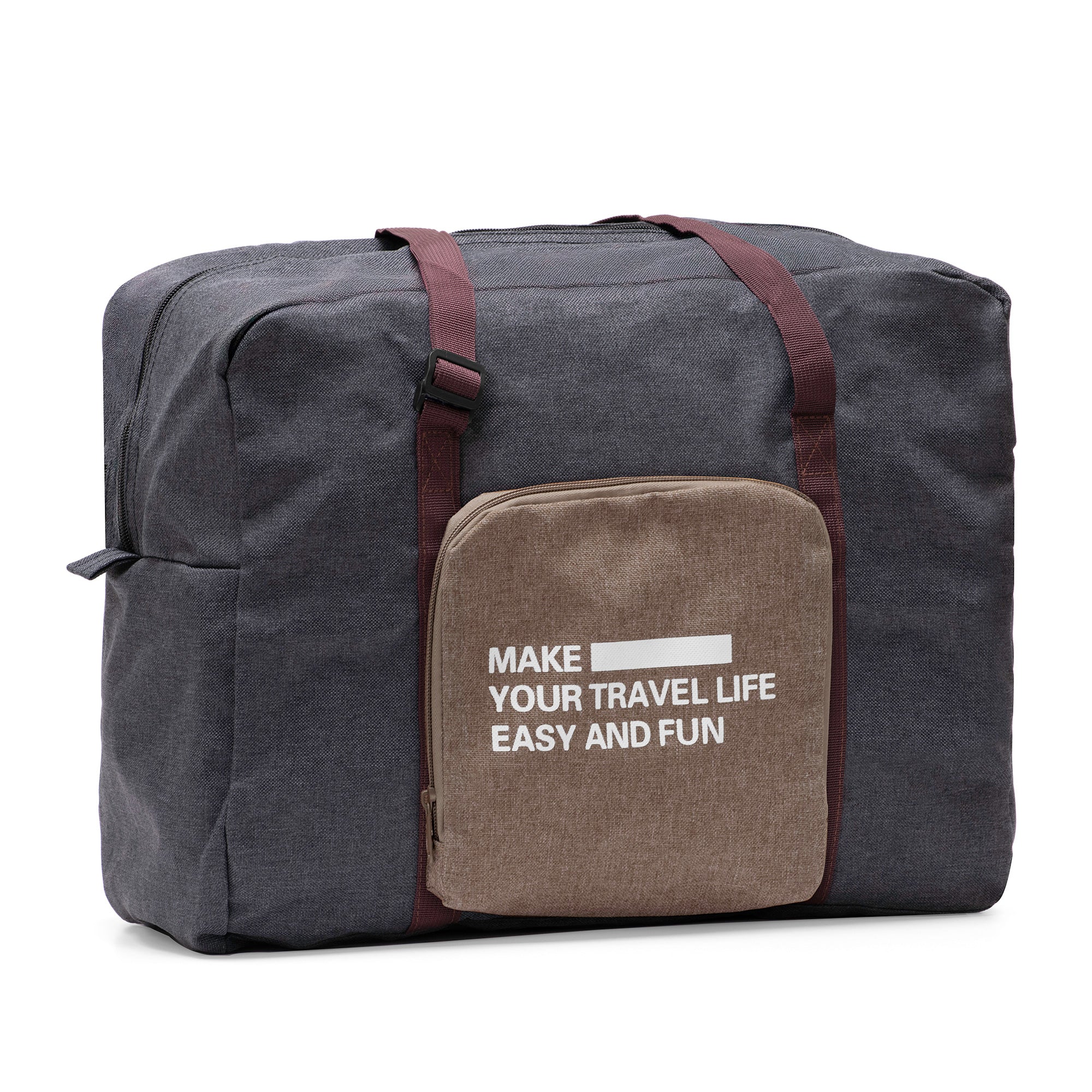 collapsible travel duffel bags Froster Lightweight Transformable Duffel Bag, Charcoal