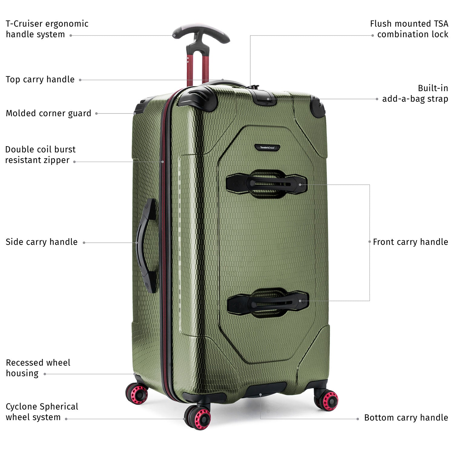 Features of MaxPorter II Large Trunk Spinner Luggage