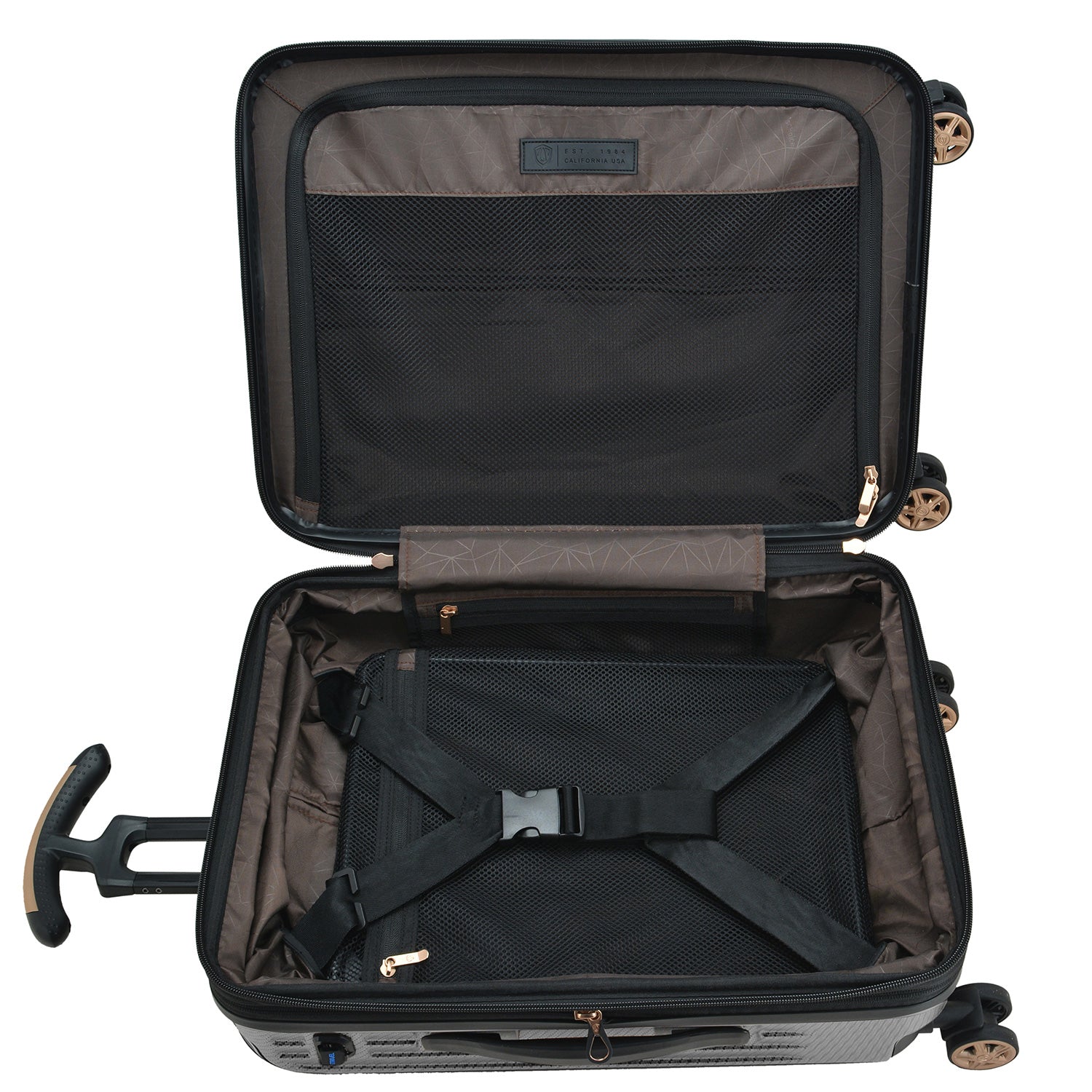 Continent Adventurer 3 Piece Luggage Suitcase Set with 4 Spinner Wheels | Carry On with USB Port, Medium Checked, and Large Checked Suitcase