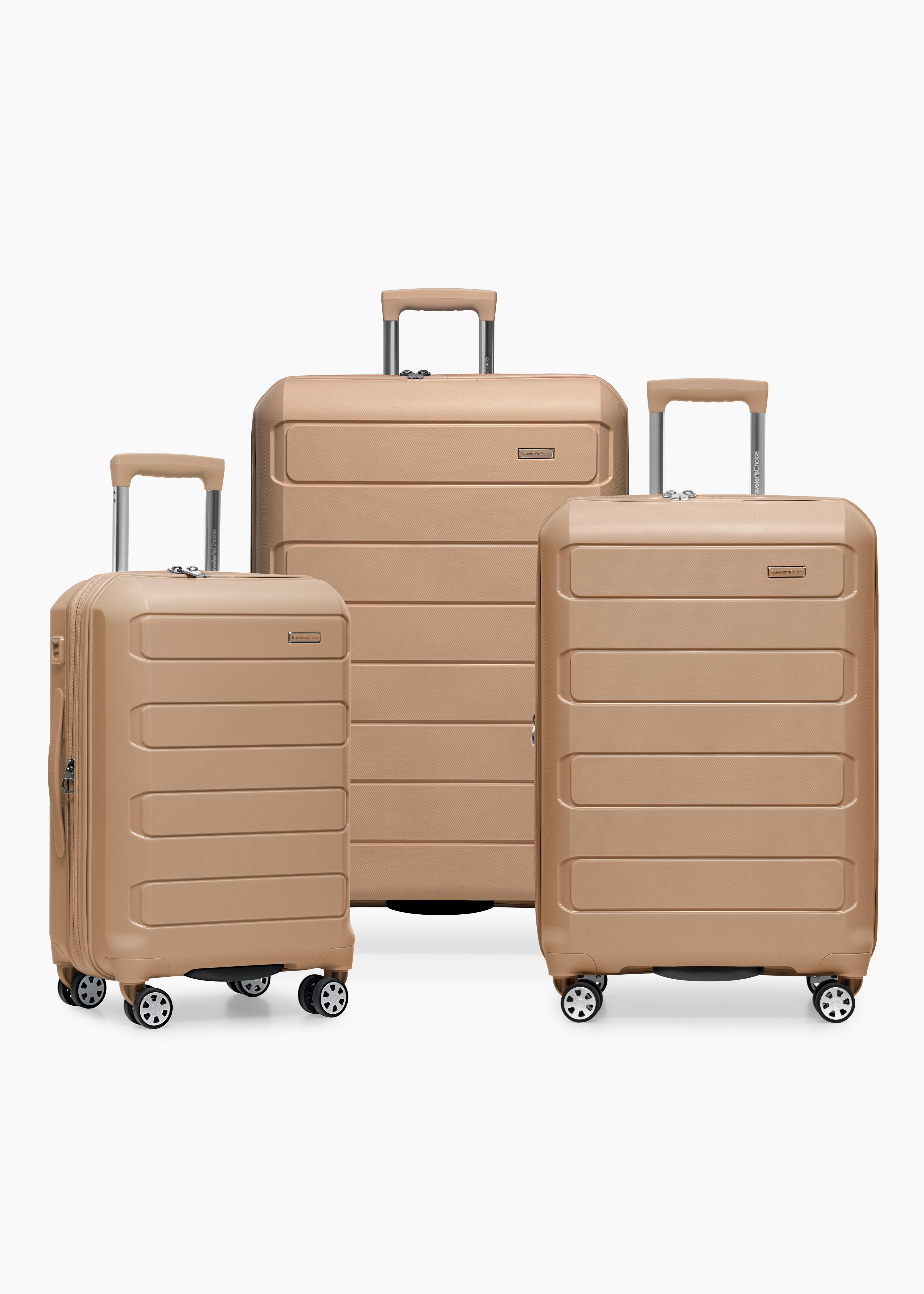 3-Piece Expandable Luggage Set with Spinner Wheels | Traveler's Choice