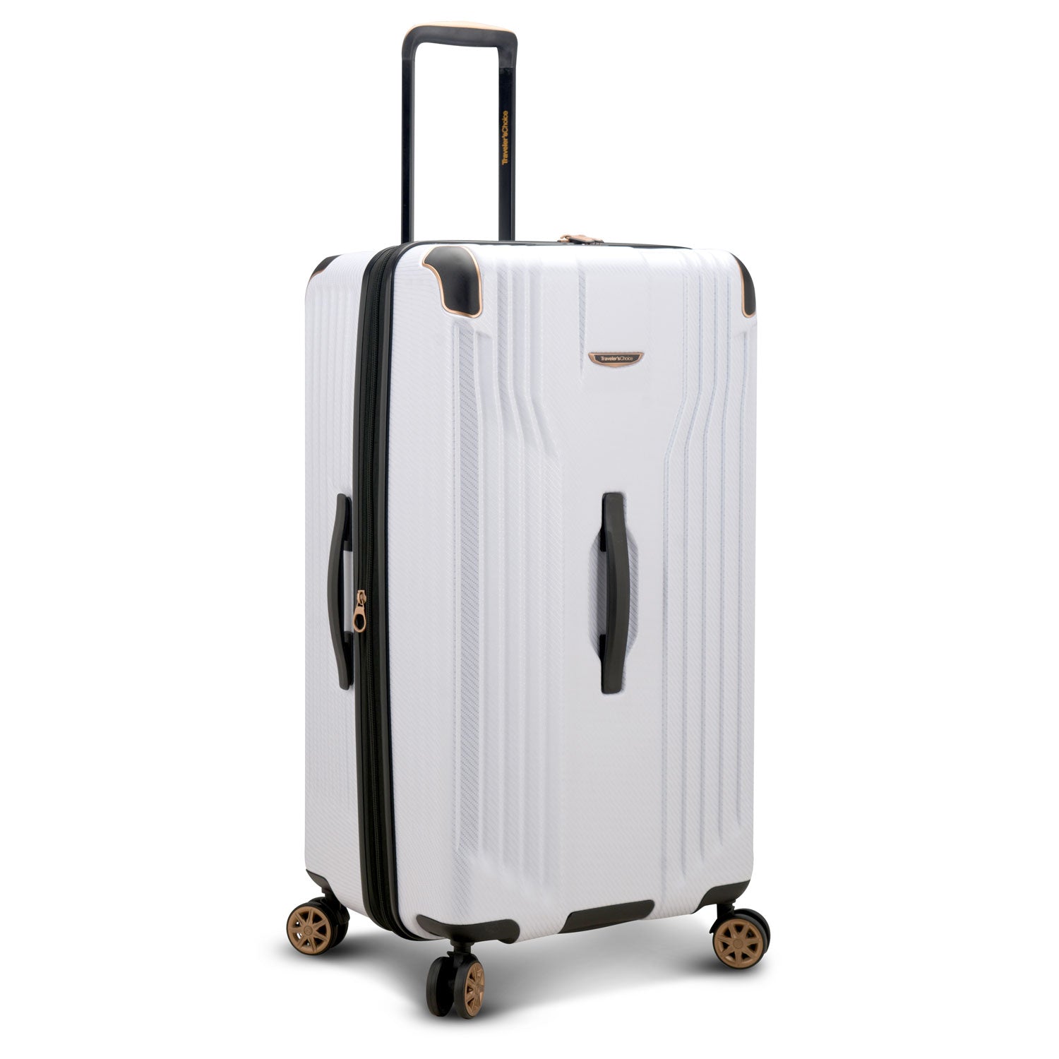 An image of a white trunk luggage.