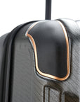 An image of the armor guards on the gray trunk luggage.