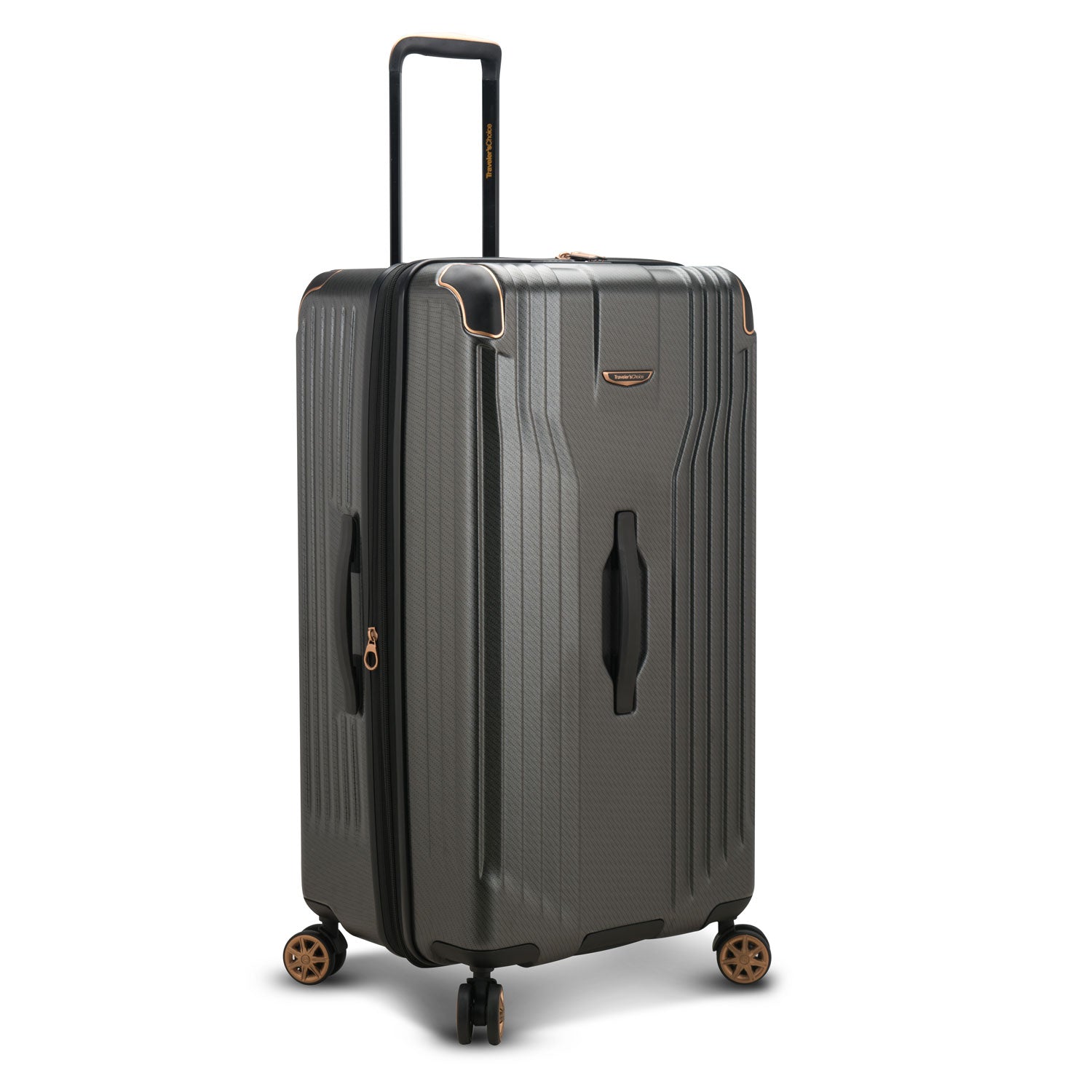 An image of the gray trunk luggage.