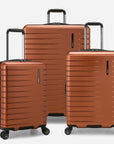 front view of Archer 3 Piece 4 Wheel Spinner Luggage Suitcase Set 