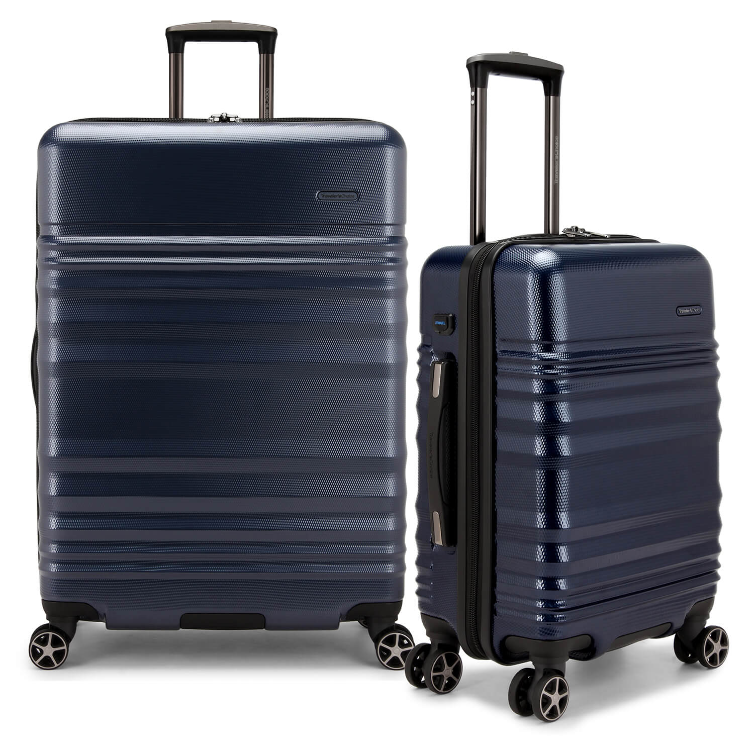 An image of a blue luggage.
