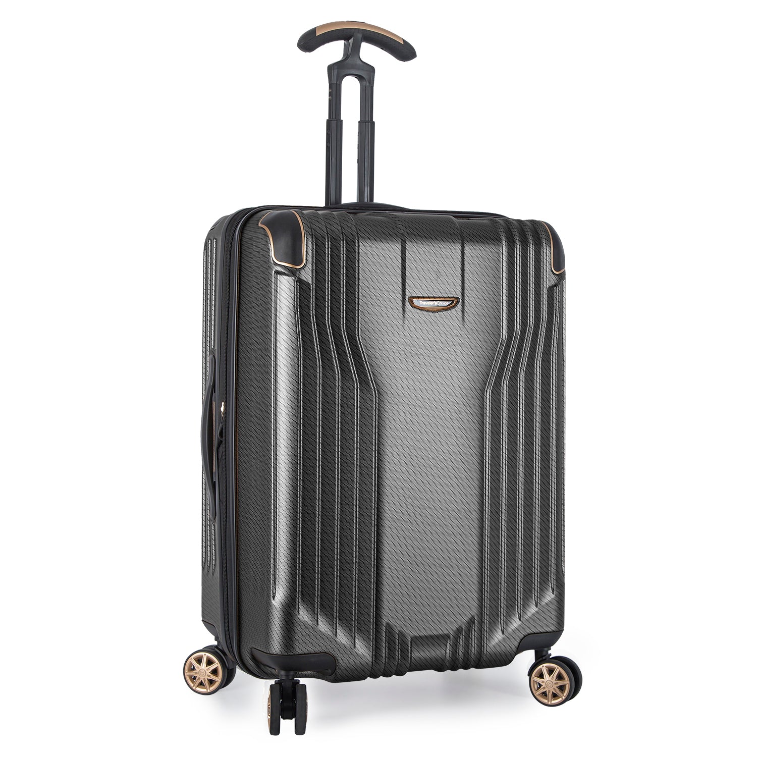 Continent Adventurer Medium Checked Luggage Suitcase with 4 Spinner Wheels