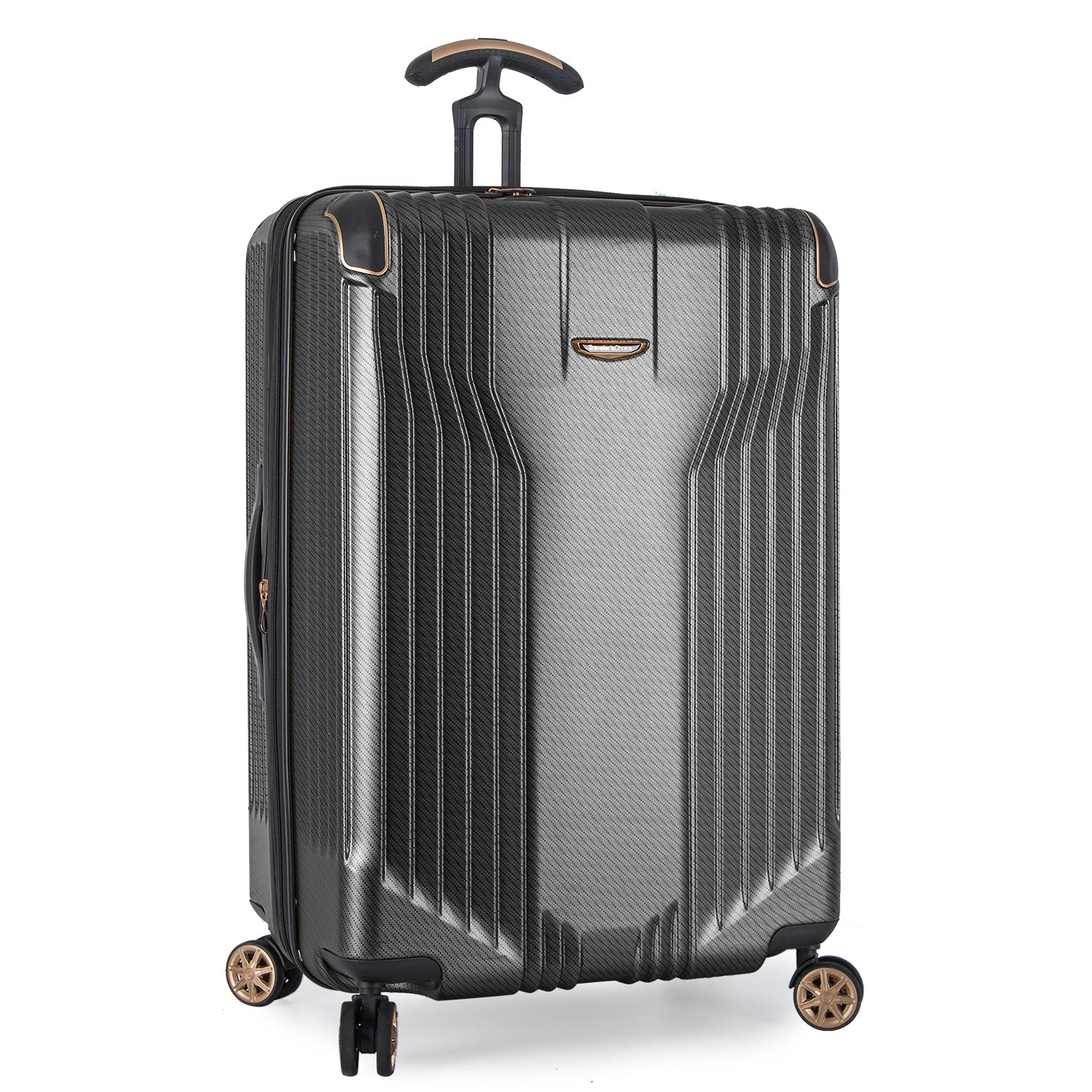 Continent Adventurer Large Checked Luggage Suitcase with 4 Spinner Wheels