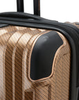 CLOSEUPOFCORNER of Continent Adventurer Large Checked Luggage Suitcase with 4 Spinner Wheels