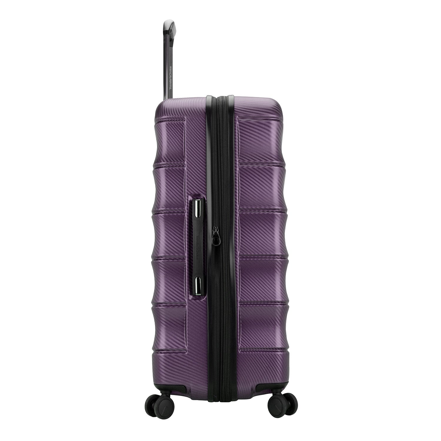 Side profile of large luggage